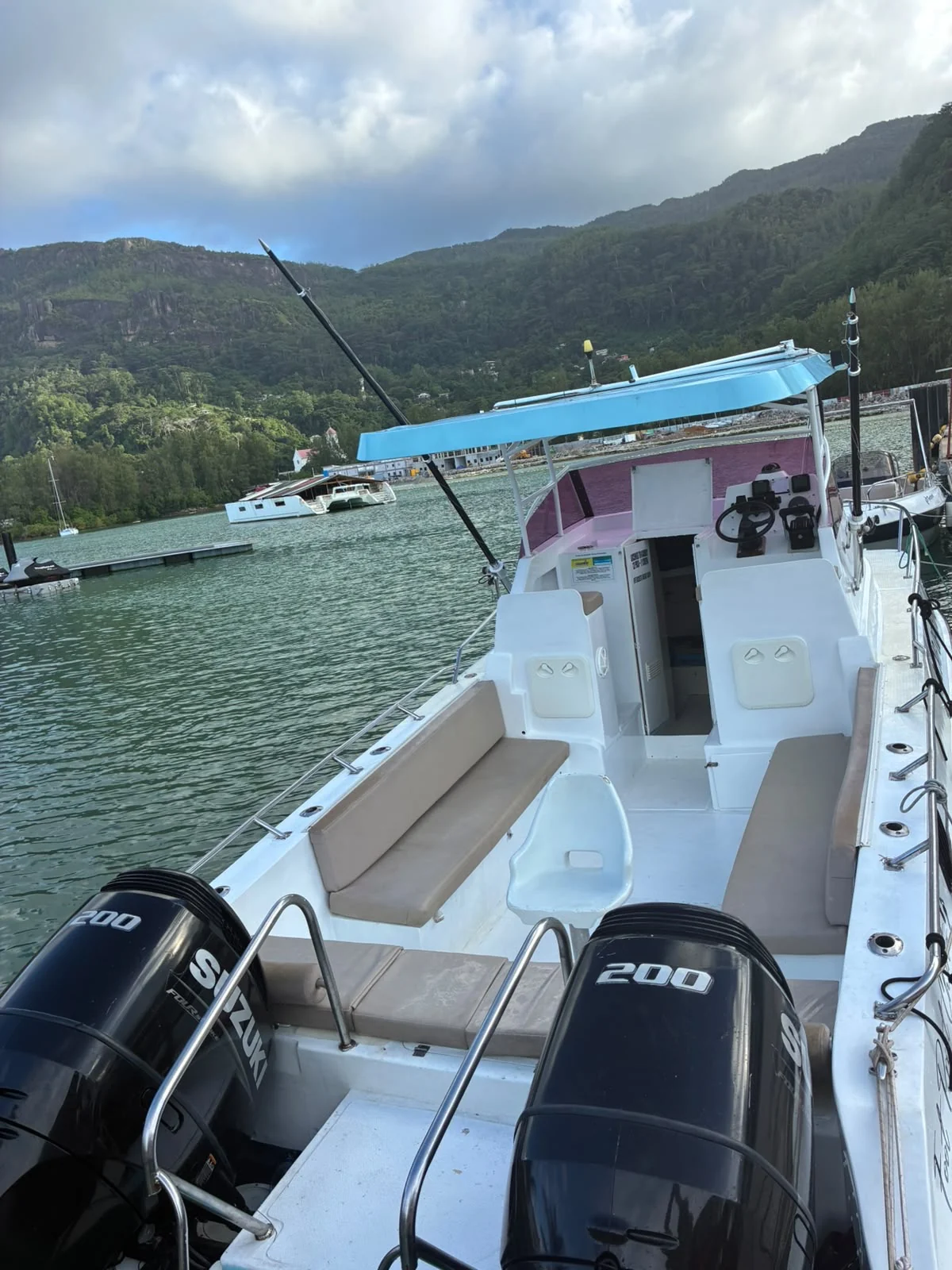 King of Tides — deck and helm — Actual photograph supplied by Footprint Charter